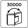 30000 циклов работы (для роликов и петель)