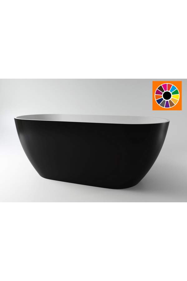 Ванна каменная Holbi Venus 170x80 SD 1.01.001.11.2.3.1.9003.RAL двухцветная матовая RAL