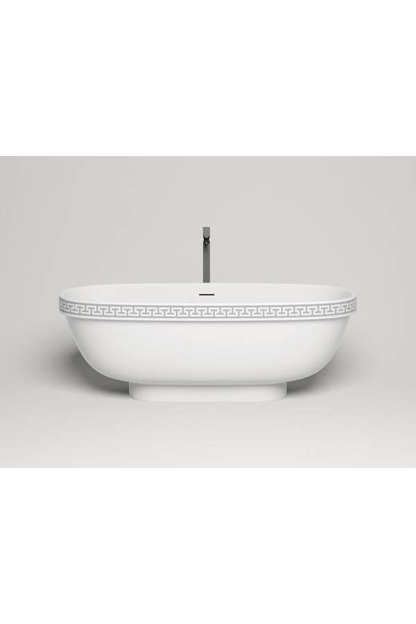 Ванна из искусственного камня Salini Greca Meander 180x80 белый матовый