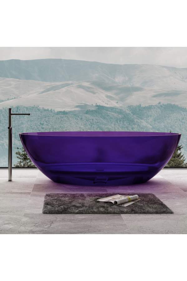 Ванна из полиэфирной смолы Abber Kristall AT9702Amethyst 180x85 фиолетовая