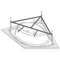 Каркас к ванне Vagnerplast Mini Catalina VPK125125 125x125 Каркас к ванне Vagnerplast Mini Catalina VPK125125 125x125