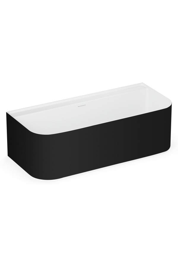 Ванна из литого мрамора Белюкс Атланта ВА-1700 170x75 черная матовая (Solid Surface)