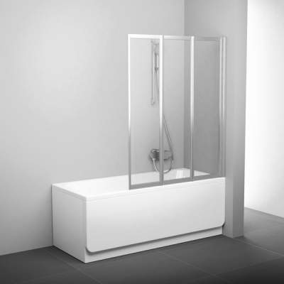 Шторка на ванну Ravak VS3 130 стекло white+Transparent