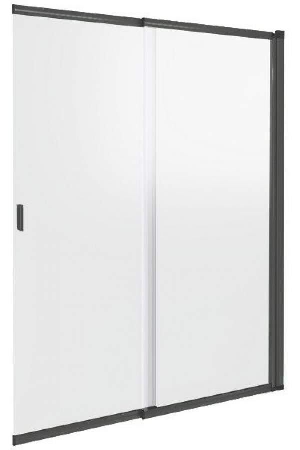 Шторка на ванну GoodDoor SCREEN SL-100-C-B 100x140 черный профиль