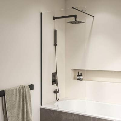 Душевая шторка RGW SC-050B 60x150 стекла прозрачные. профиль черный