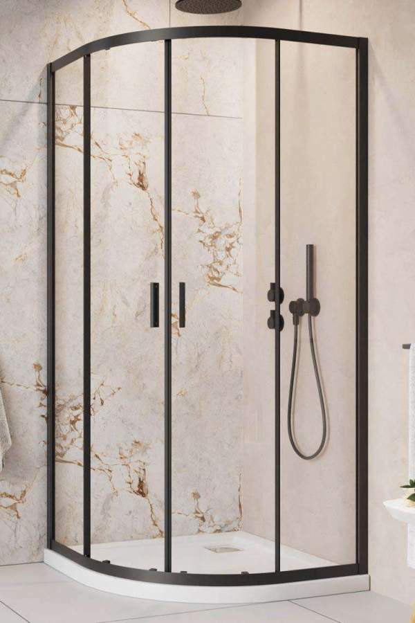 Душевая кабина Radaway Alienta Black A 90x90 стекло прозрачное, профиль черный