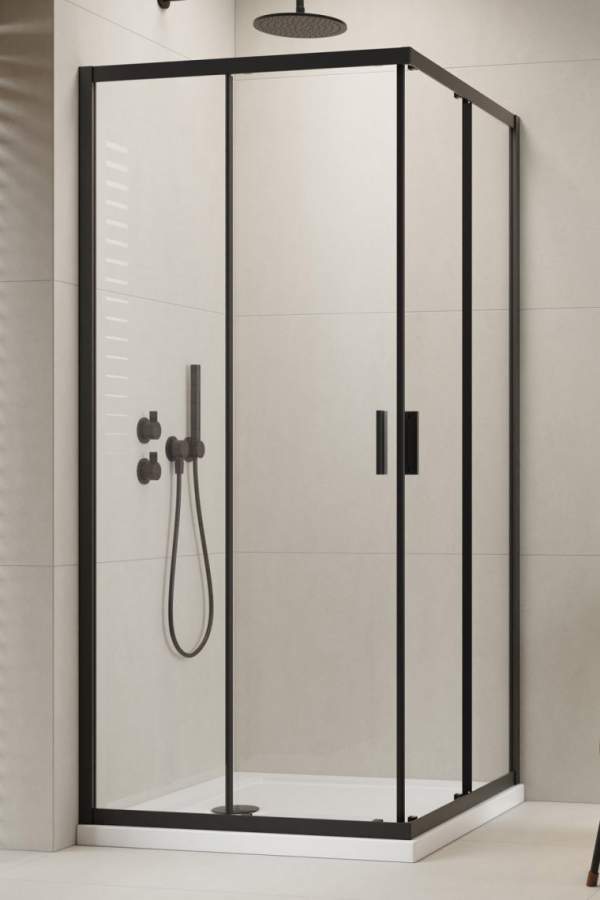 Душевая кабина Radaway Alienta Black D 80x100 стекло прозрачное, профиль черный