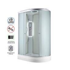 Душевая кабина Avacan C2012L LED AVA 120x80 LED, левая, стекла матовые, профиль хром