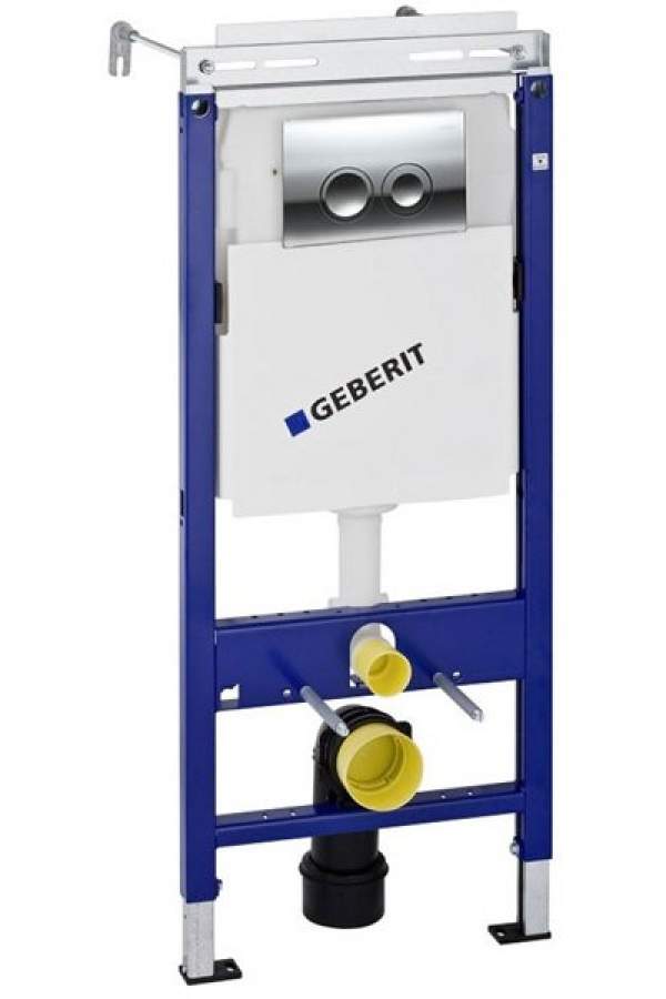 Инсталляция для унитаза Geberit Duofix Plattenbau 458.122.21.1 (с клавишей Delta хром глянцевый)