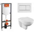 Комплект инсталляции с подвесным унитазом, крышкой и клавишей смыва Vitra Norm Fit L-box 9773B099-7207