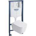 Комплект инсталляция Grohe Rapid SL с подвесным унитазом Idevit Halley Rimless и сиденьем Ultra Slim (38772001+SETK3204-2616-001-1-6000)