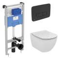 Унитаз подвесной с инсталляцией Ideal Standard Tesi Aquablade + Oleas M3 / S0079R0123A6 (кнопка матовый черный) Унитаз подвесной с инсталляцией Ideal Standard Tesi Aquablade + Oleas M3 / S0079R0123A6 (кнопка матовый черный)