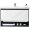Тумба с умывальником Orans BC-0903 600 dark grey / white marble