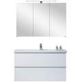 Комплект мебели Orans BC-4023-1000 W (тумба с умывальником и шкаф с зеркалом) белый глянец Комплект мебели Orans BC-4023-1000 W (тумба с умывальником и шкаф с зеркалом) белый глянец