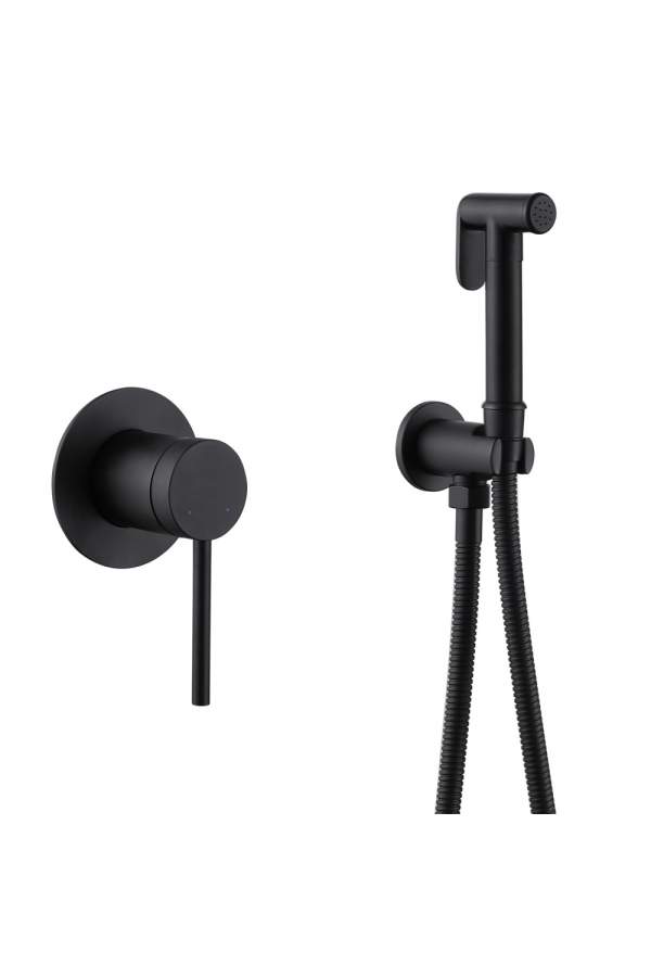Смеситель с гигиеническим душем ABBER Emotion AF8825B черный матовый