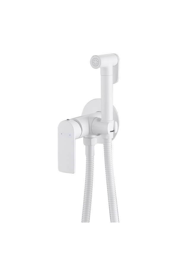 Смеситель с гигиеническим душем ABBER Weiss Insel AF8025W белый