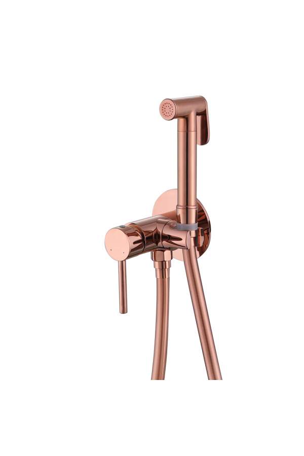 Смеситель с гигиеническим душем Abber Wasser Kreis AF8125RG розовое золото