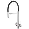 Смеситель для кухни ABBER Wasser Kreis AF81141 с подключением фильтра и выдвижной лейкой хром