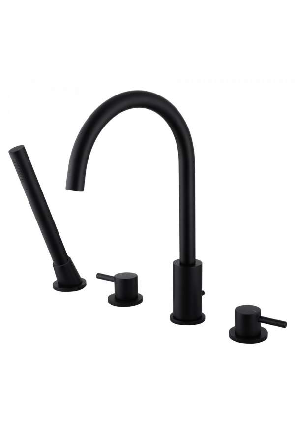 Смеситель на борт ванны ABBER Wasser Kreis AF8113B черный матовый
