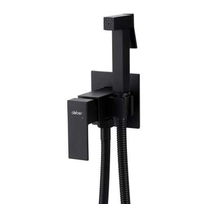 Смеситель с гигиеническим душем ABBER Daheim AF8226B черный матовый
