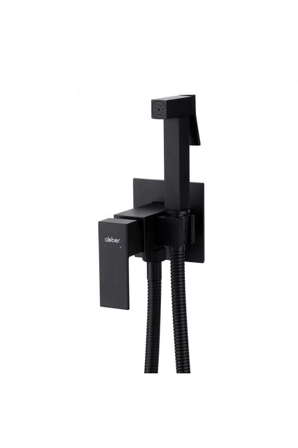 Смеситель с гигиеническим душем ABBER Daheim AF8226B черный матовый