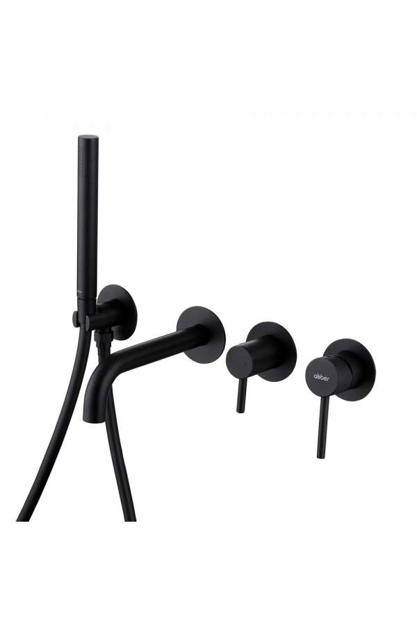 Смеситель для ванны ABBER Wasser Kreis AF8130B черный матовый
