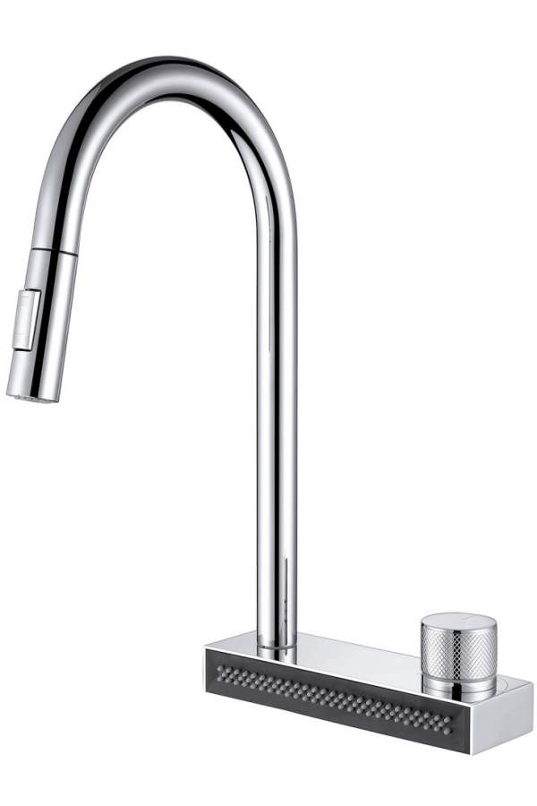 Смеситель для кухни ABBER Wasser Kreis AF8114 с выдвижной лейкой хром