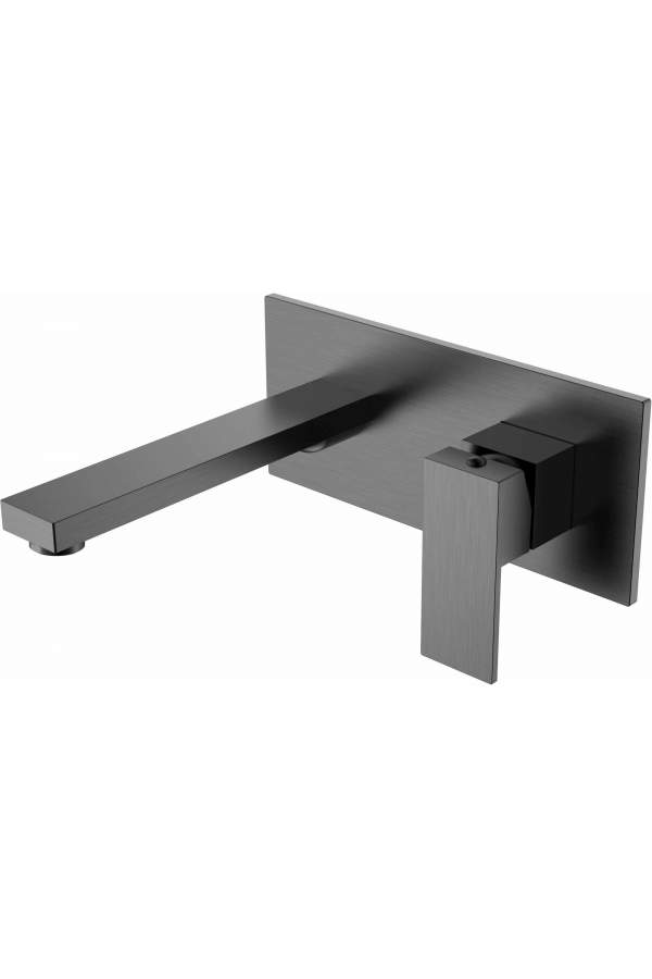 Смеситель для умывальника Boheme Qubic Matt Gun Metal 475-GM матовая оружейная сталь