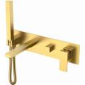 Смеситель скрытого монтажа для ванны Boheme Qubic Matt Gold 474-2-MG матовое золото Смеситель скрытого монтажа для ванны Boheme Qubic Matt Gold 474-2-MG матовое золото