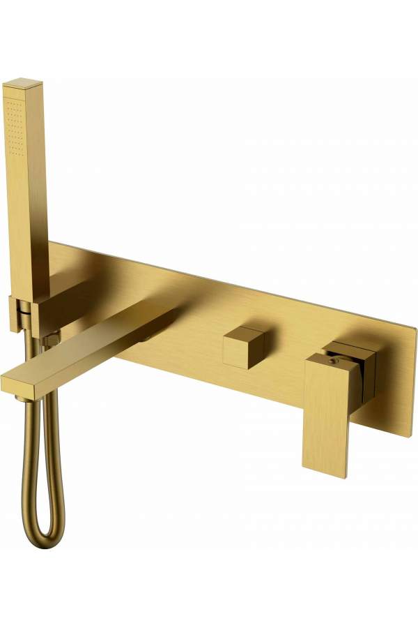 Смеситель скрытого монтажа для ванны Boheme Qubic Bronze 474-2-BR бронза