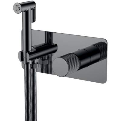 Смеситель для биде Boheme Stick Linea Shine Gun Metall графит глянцевый
