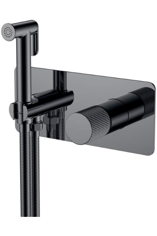 Смеситель для биде Boheme Stick Linea Shine Gun Metall графит глянцевый