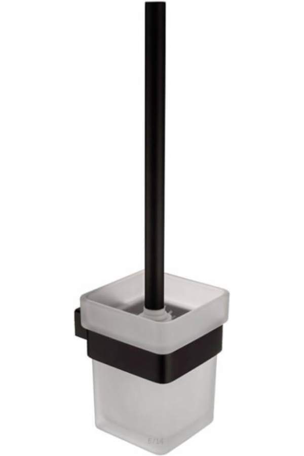 Ерш для туалета Orans P-7207 черный матовый/белый