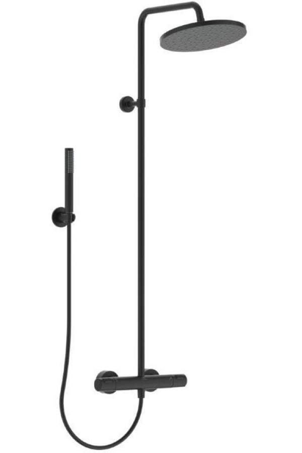 Душевая стойка Ideal Standard Ceratherm T25 Black BC748XG с термостатом, черный