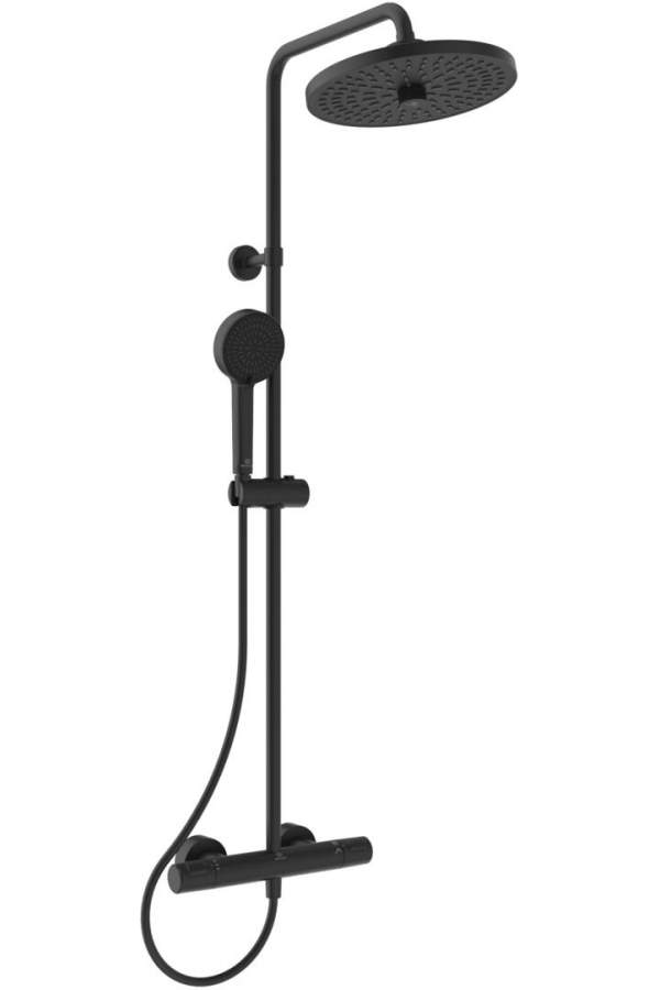 Душевая система Ideal Standard CERATHERM T25+ A7210XG с термостатом черная матовая