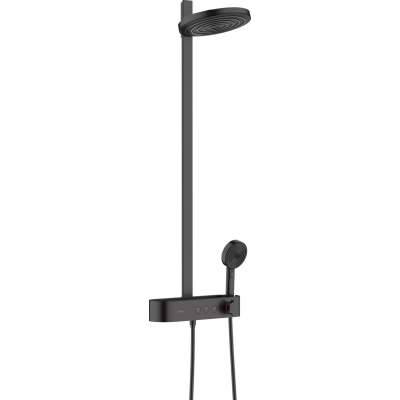 Душевая система Hansgrohe Pulsify Showerpipe 260 2jet 24240670 с термостатом матовый черный