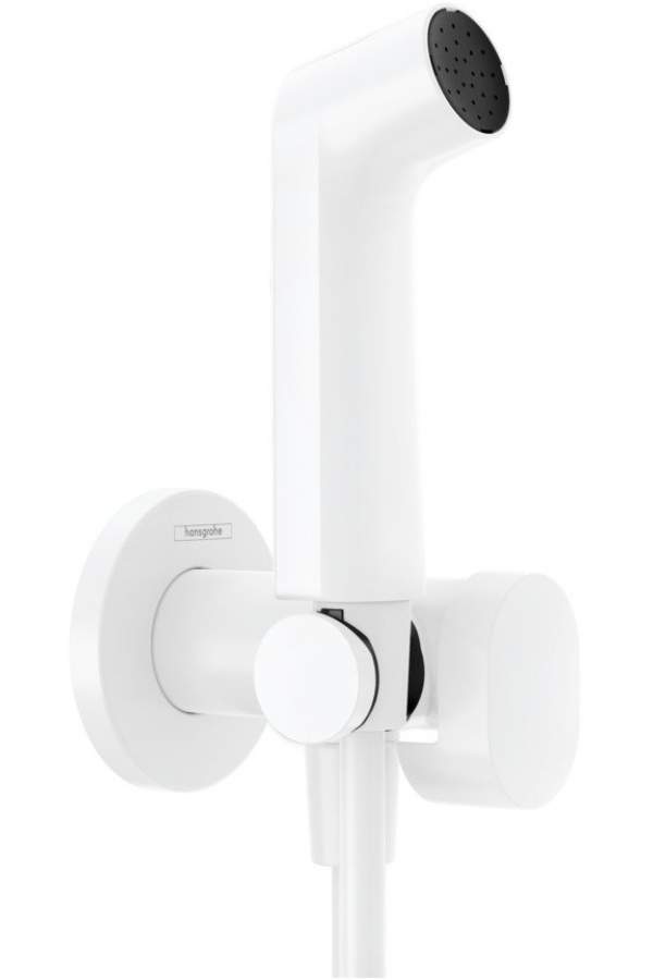 Гигиенический душ с держателем Hansgrohe Bidette S EcoSmart+ 29232700 белый матовый