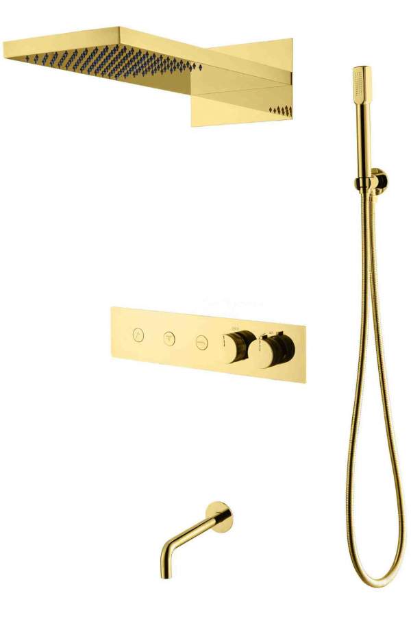 Душевая система скрытого монтажа Boheme FUSION 131-2-G золото