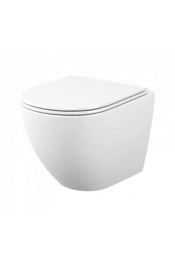 Унитаз подвесной Teymi Lina S T40102 безободковый, с сиденьем микролифт, белый