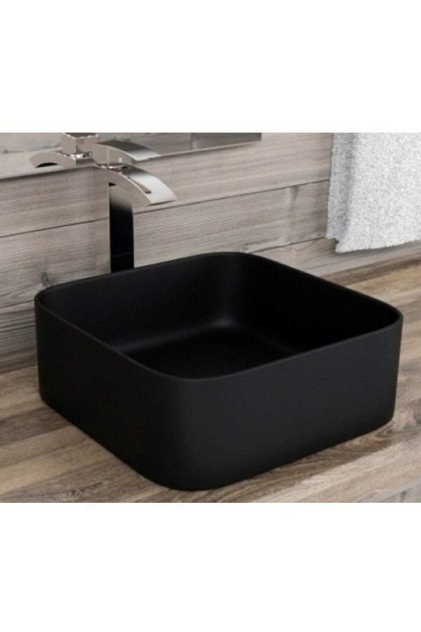 Умывальник Esbano Ercina 38,5x38,5 черный матовый