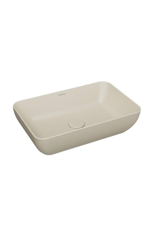 Раковина Kerama Marazzi Plaza накладная 55, песочный матовый