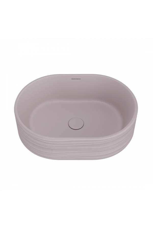 Раковина Kerama Marazzi Artbasin Sabbia накладная 50, мальва матовая