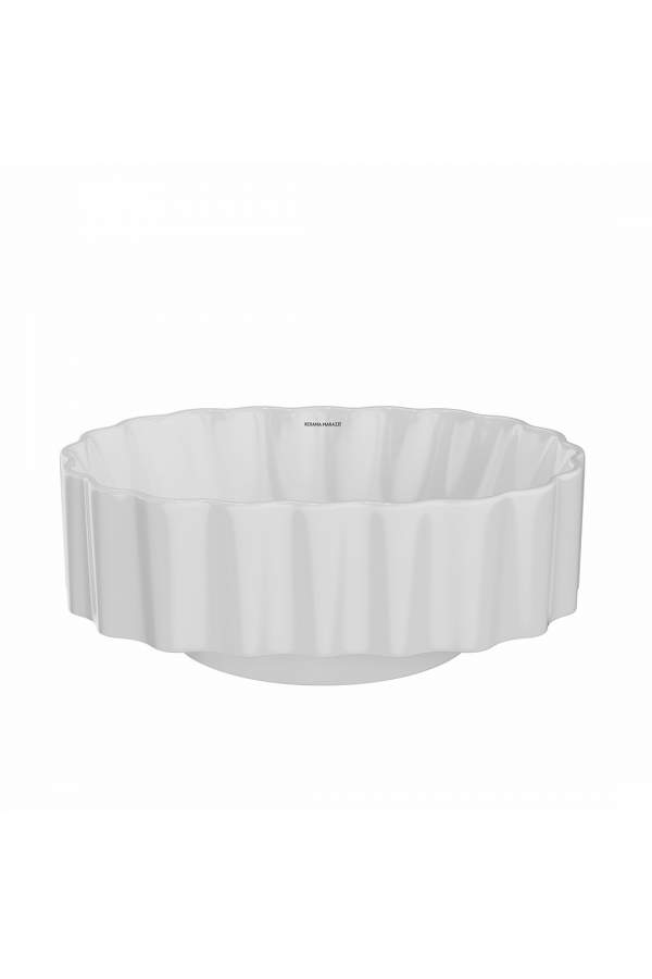 Раковина Kerama Marazzi Artbasin Conchiglia накладная 50, белая глянцевая