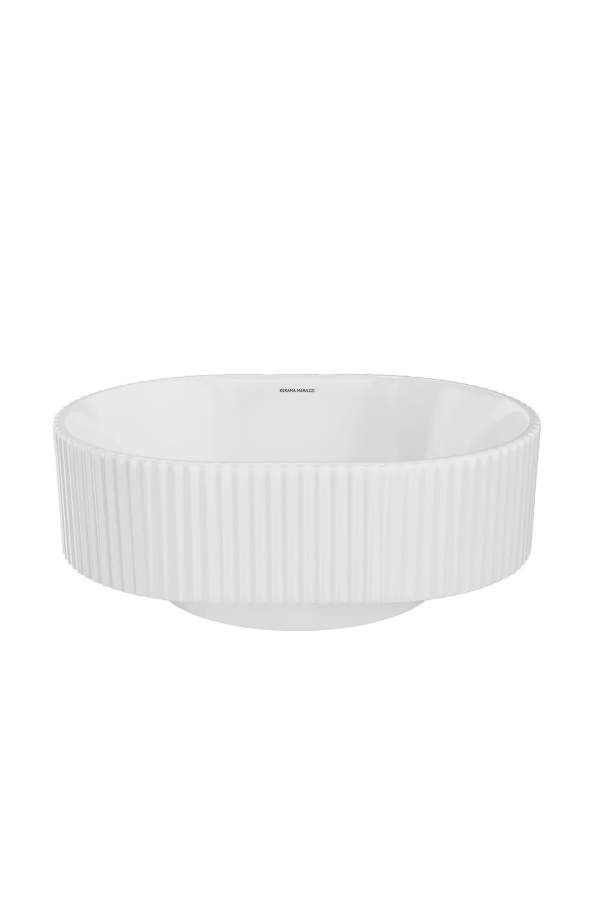 Раковина Kerama Marazzi Artbasin Vento накладная 50, белая глянцевая