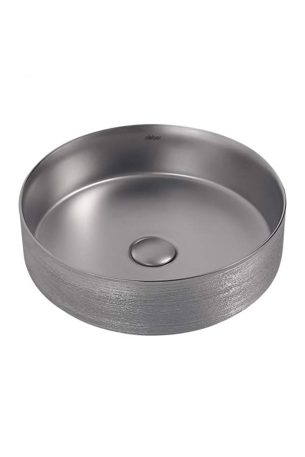 Умывальник Abber Bequem AC2109BSM 40x40 серебро матовое