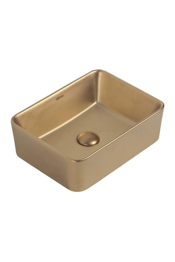 Умывальник Abber Rechteck AC2213MMG 40,5x30 золото матовое