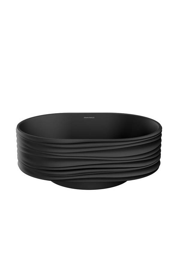 Раковина Kerama Marazzi ARTBASIN Sabbia накладная 50, черная матовая