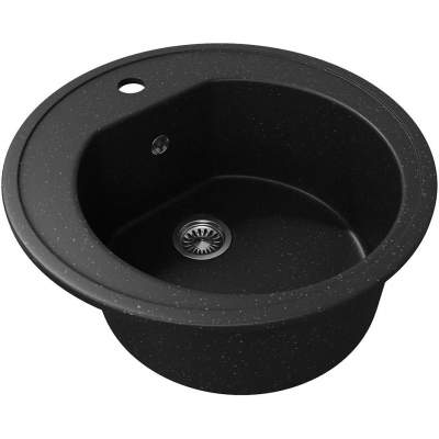 Кухонная мойка Teymi Lina D51 50,5x50,5 черный матовый