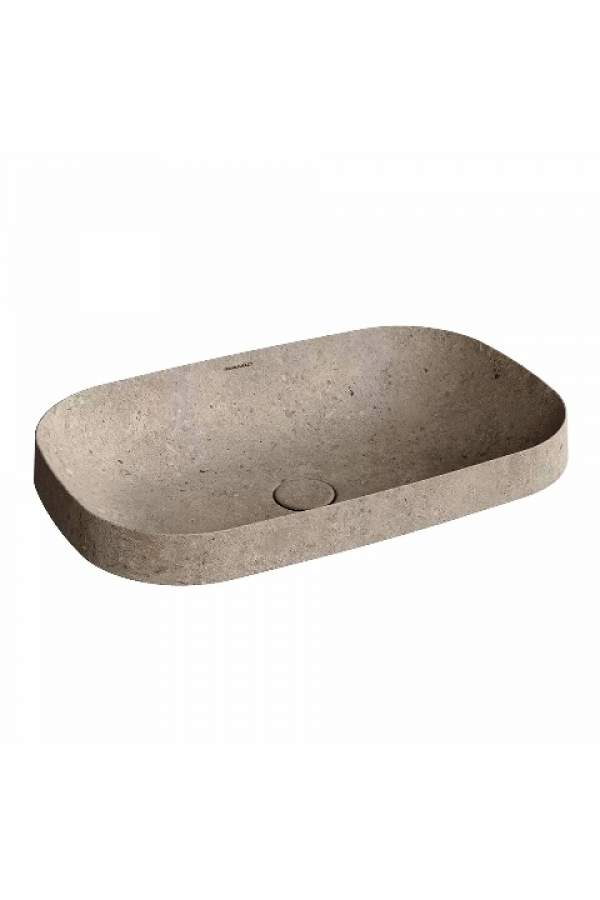 Раковина Kerama Marazzi MAGICA встраиваемая сверху 65 с донным клапаном, серый камень
