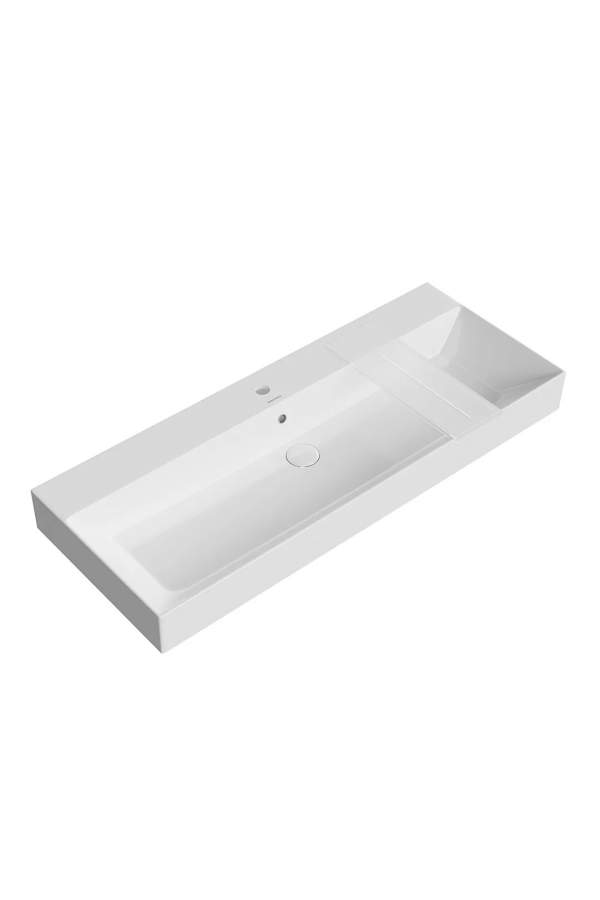 Раковина Kerama Marazzi GRANDE мебельная/подвесная 120, белая глянцевая